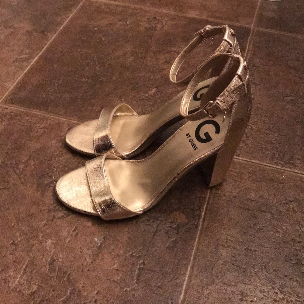 Gold G by Guess heels (Thick heel)